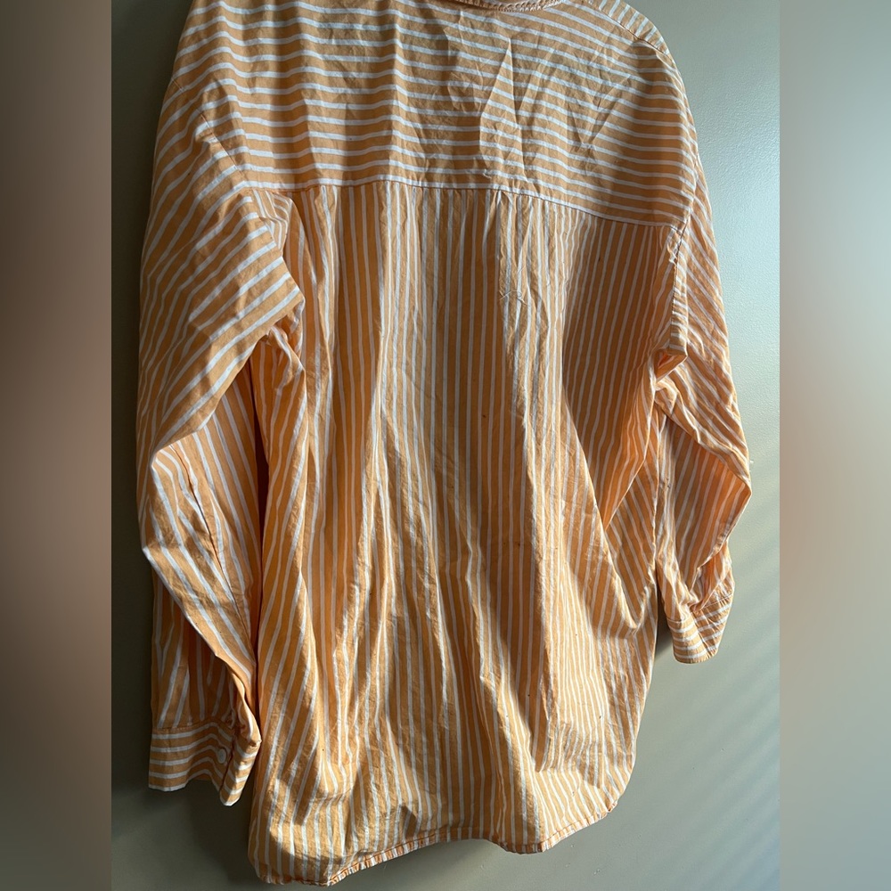 orange button down - Picture 3 of 3